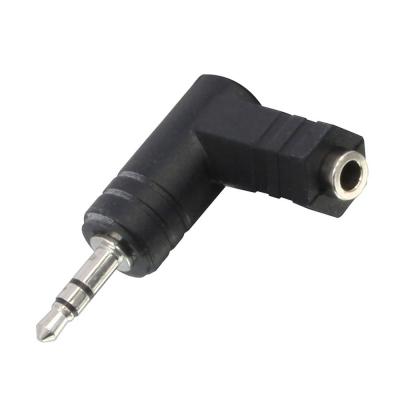 Right Angled 3.5mm Stereo Jack Male to 3.5mm Stereo Socket Female Adapter